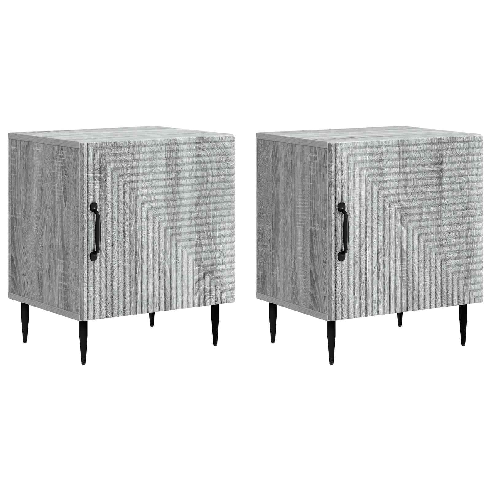 Nachttisch 2 pcs Graues Sonoma 43 x 34,5 x 50 cm Holzwerkstoff