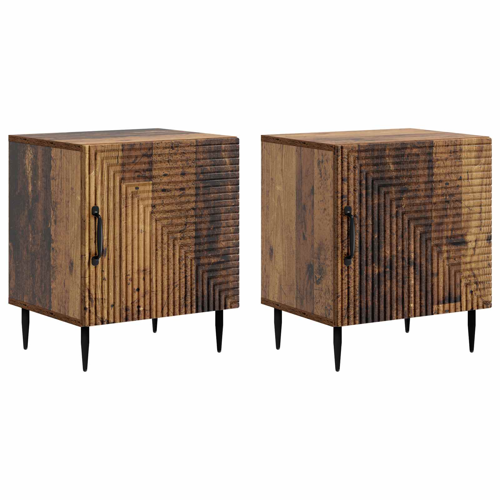 Nachttisch 2 pcs Altholz 43 x 34,5 x 50 cm Holzwerkstoff