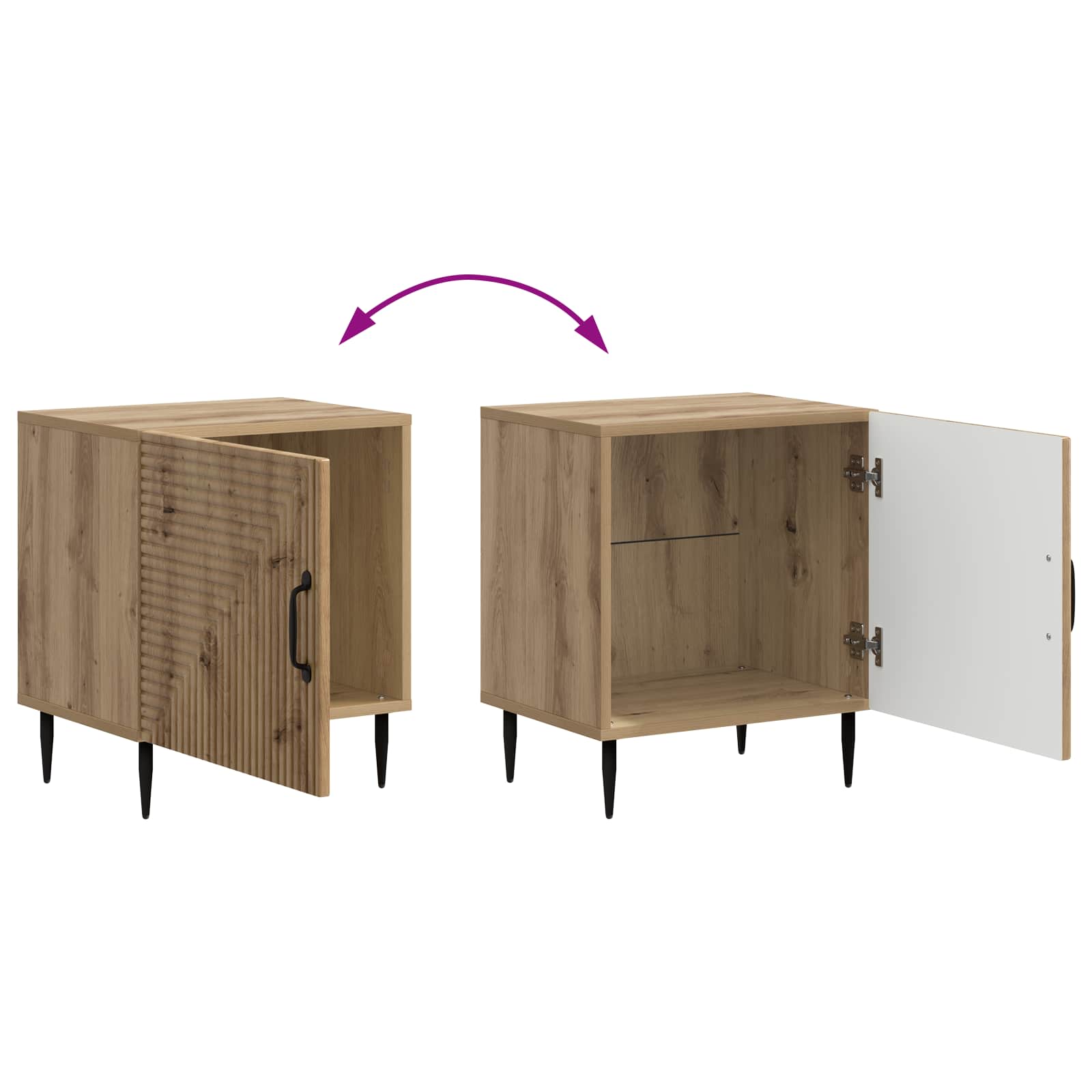 Nachttisch Artisan-Eiche 43 x 34,5 x 50 cm Holzwerkstoff