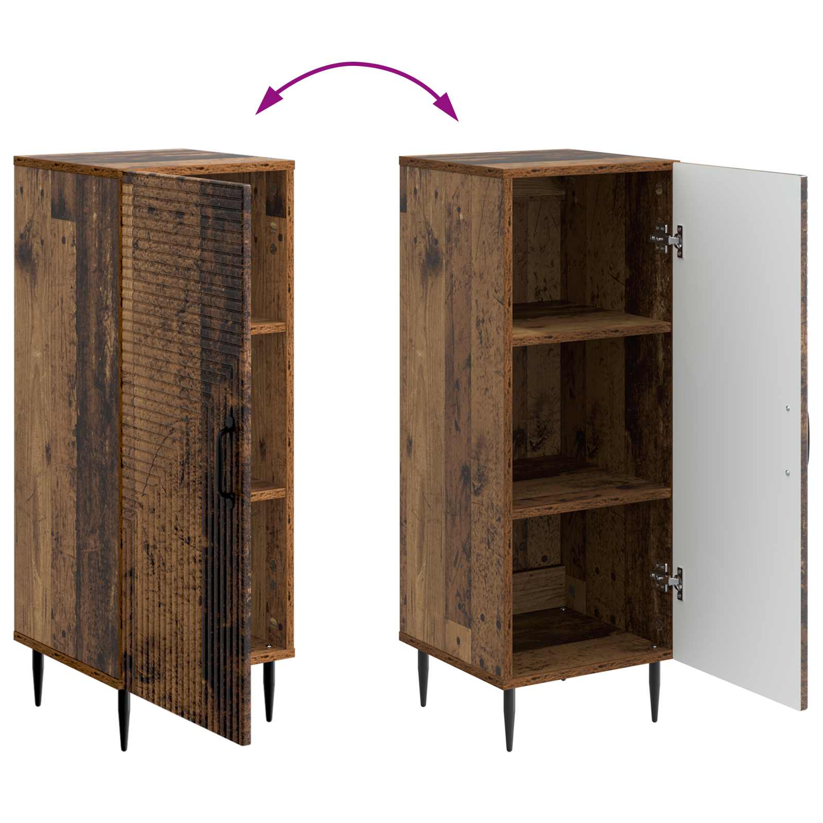 Sideboard Altholz 33 x 34,5 x 89,5 cm Holzwerkstoff