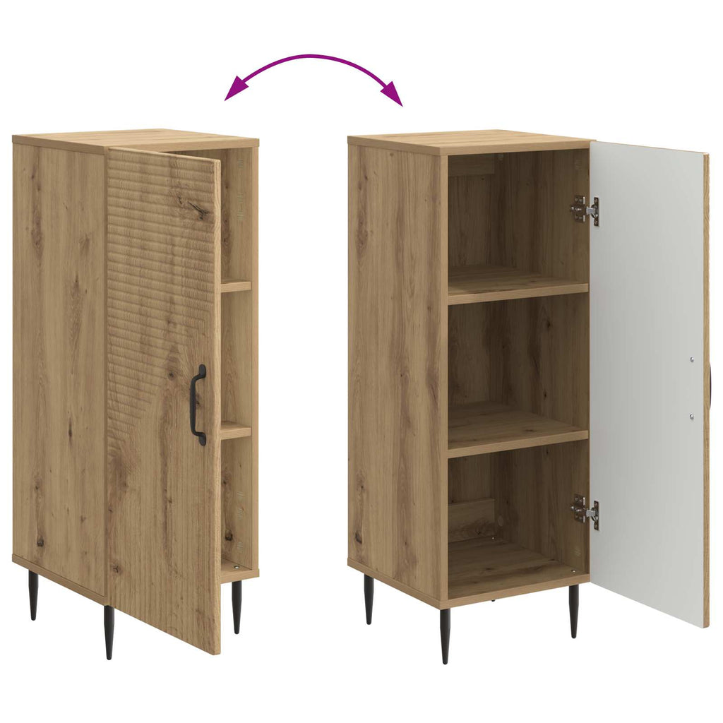 Sideboard Artisan-Eiche 33 x 34,5 x 89,5 cm Holzwerkstoff