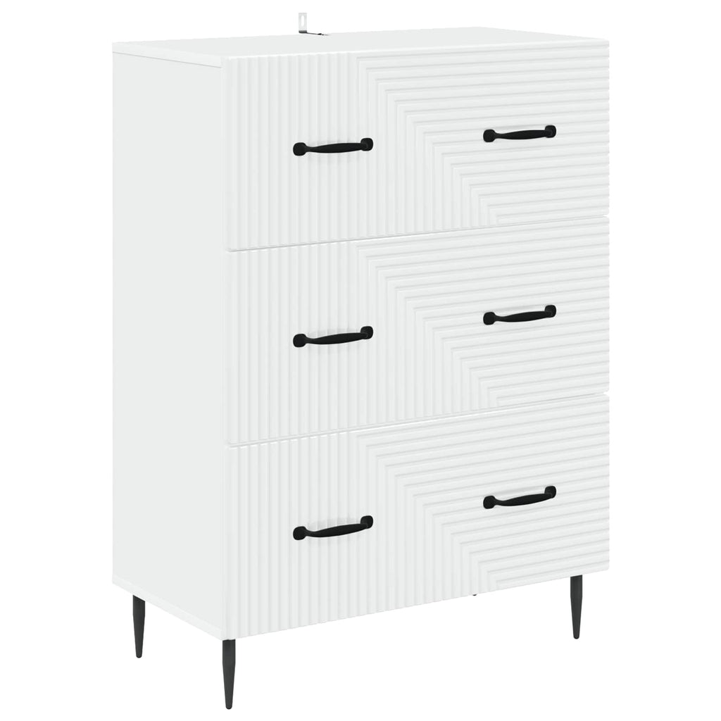 Schubladenschrank Weiß 66 x 34,5 x 89,5 cm Holzwerkstoff