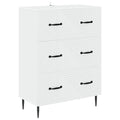 Schubladenschrank Weiß 66 x 34,5 x 89,5 cm Holzwerkstoff