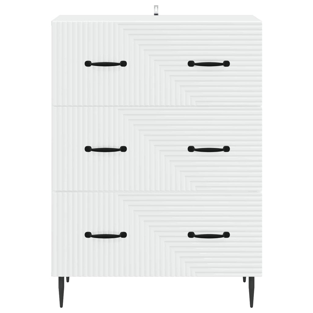 Schubladenschrank Weiß 66 x 34,5 x 89,5 cm Holzwerkstoff