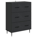 Schubladenschrank Schwarz 66 x 34,5 x 89,5 cm Holzwerkstoff
