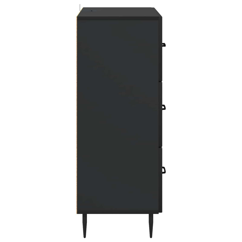 Schubladenschrank Schwarz 66 x 34,5 x 89,5 cm Holzwerkstoff