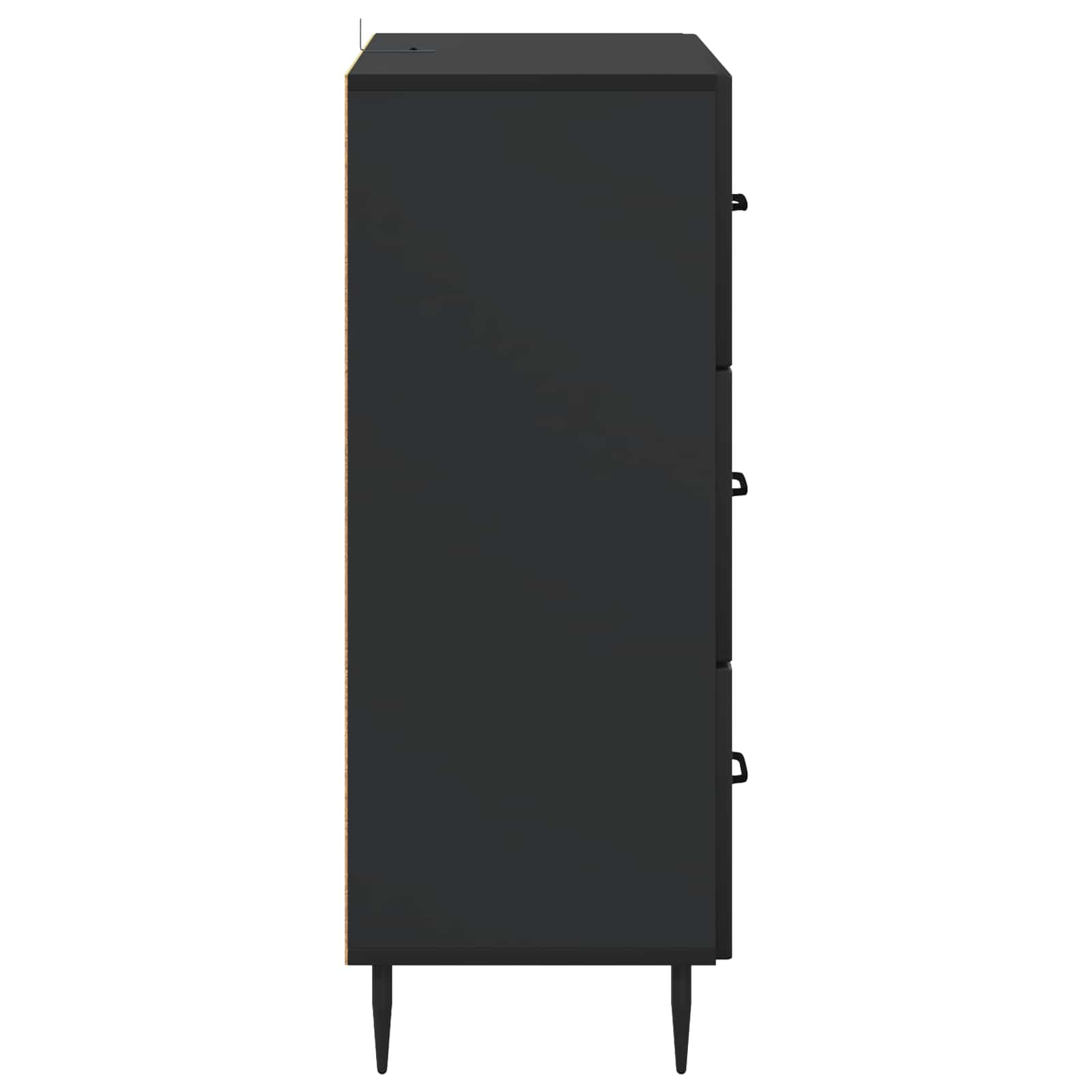 Schubladenschrank Schwarz 66 x 34,5 x 89,5 cm Holzwerkstoff