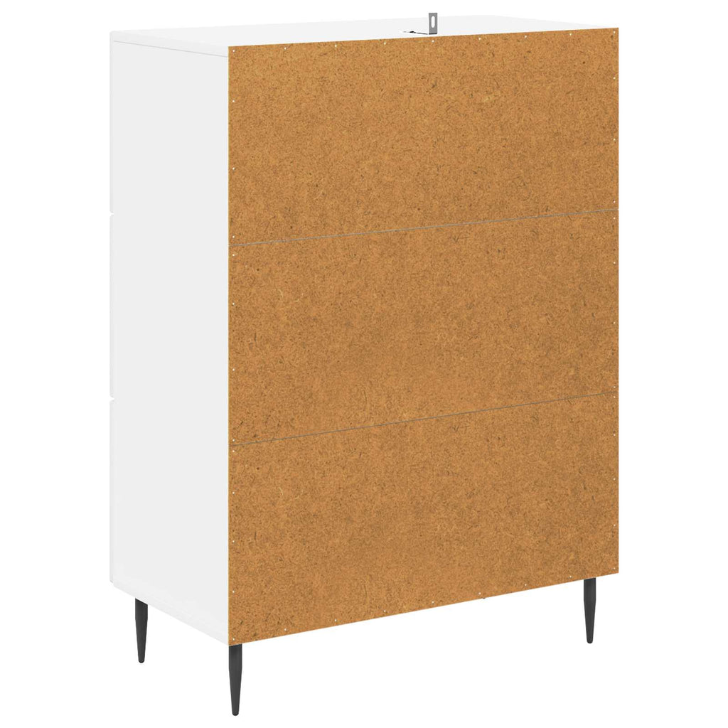Schubladenschrank Hochglanz Weiß 66 x 34,5 x 89,5 cm