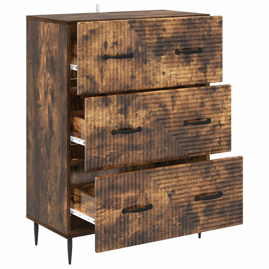 Schubladenschrank Geräucherte Eiche 66 x 34,5 x 89,5 cm