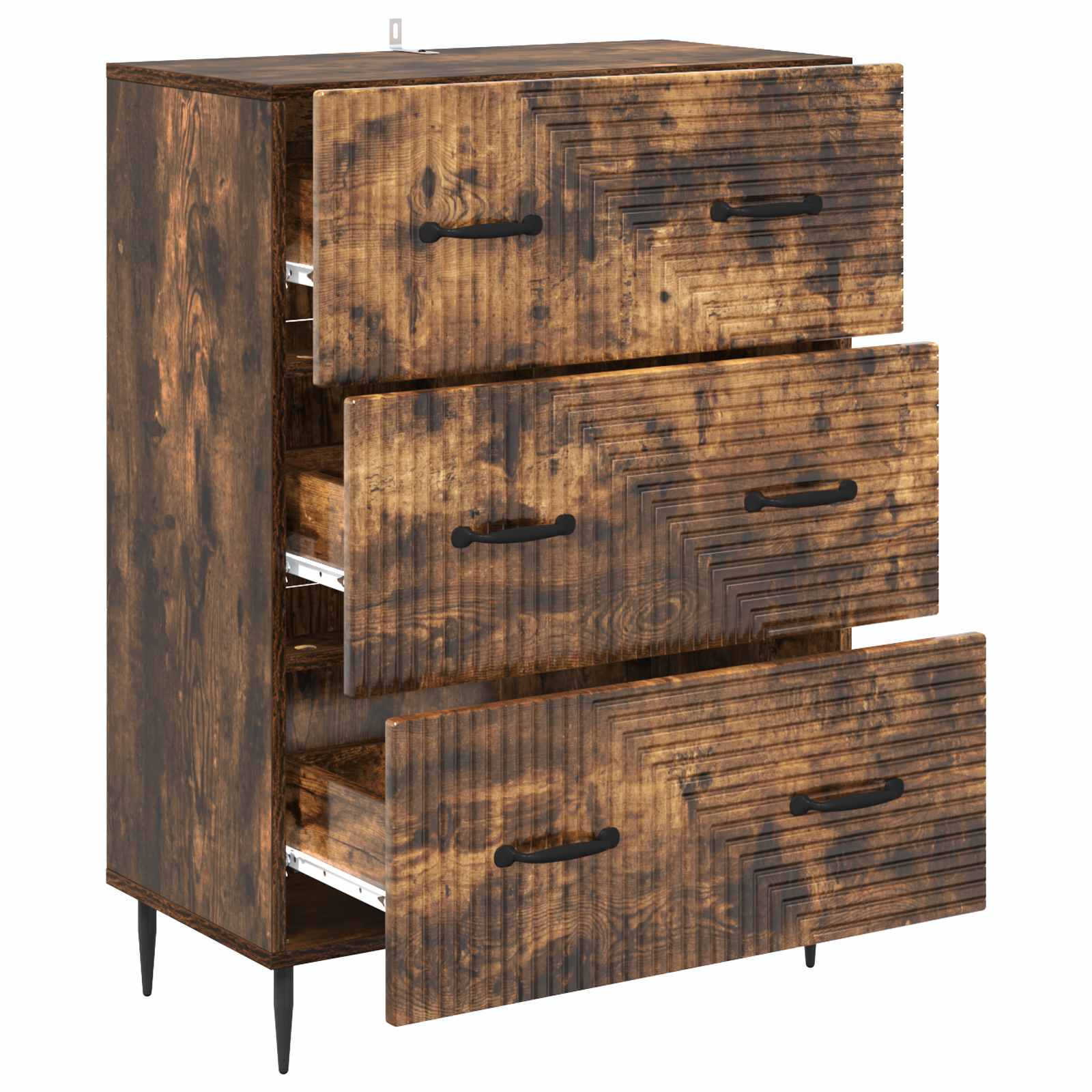 Schubladenschrank Geräucherte Eiche 66 x 34,5 x 89,5 cm