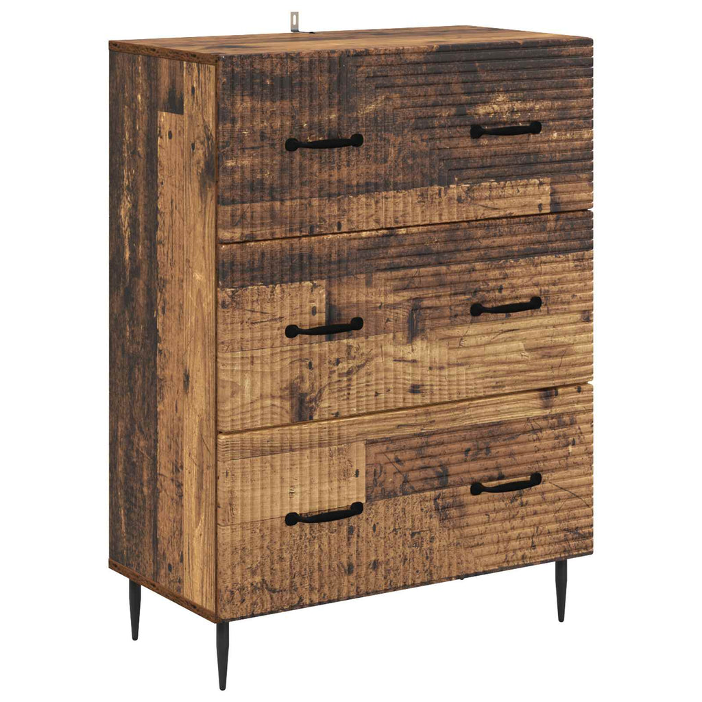 Schubladenschrank Altholz 66 x 34,5 x 89,5 cm Holzwerkstoff
