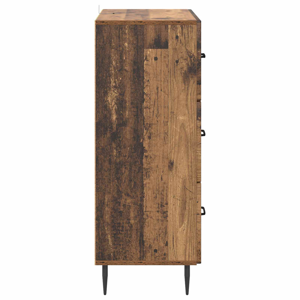 Schubladenschrank Altholz 66 x 34,5 x 89,5 cm Holzwerkstoff