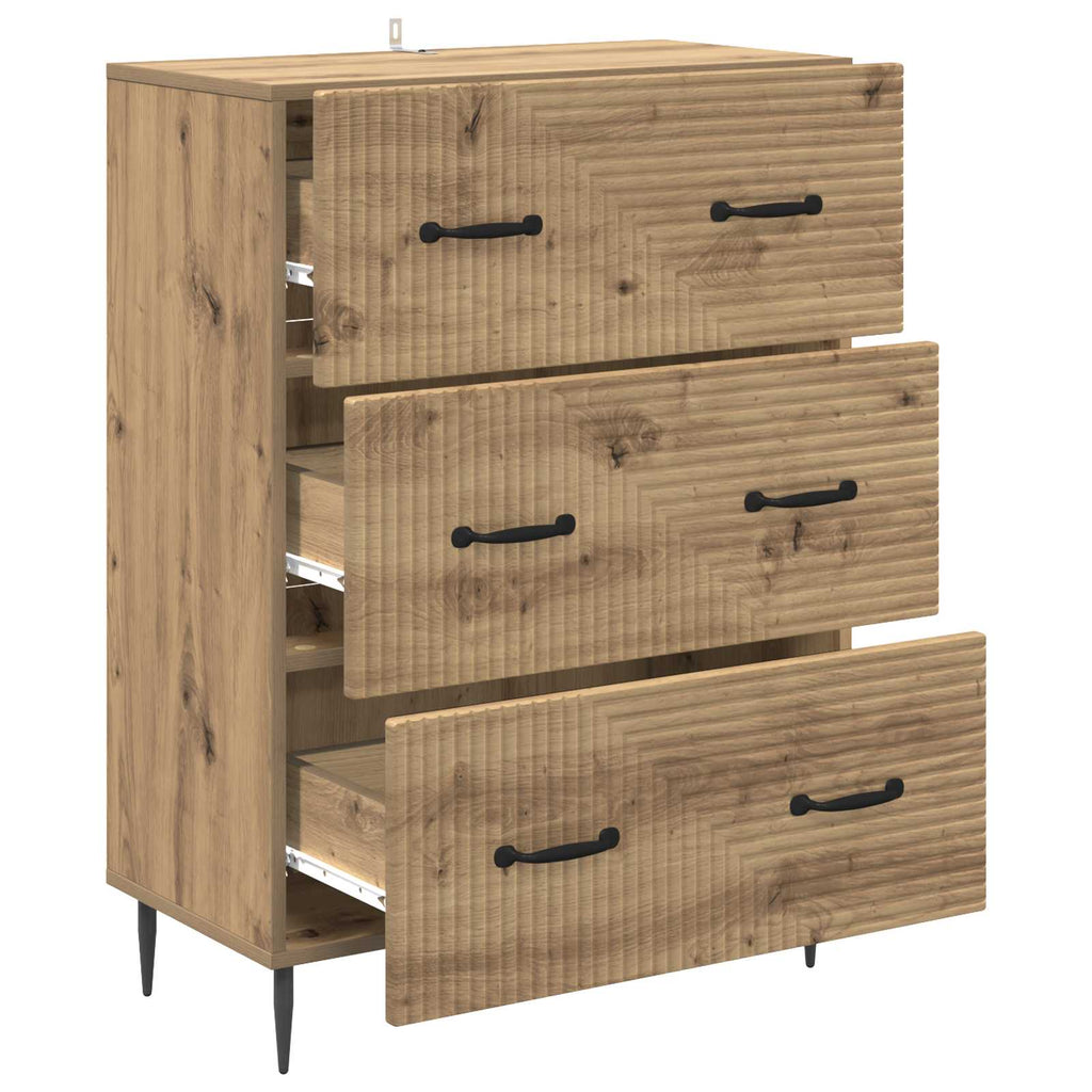 Schubladenschrank Artisan-Eiche 66 x 34,5 x 89,5 cm