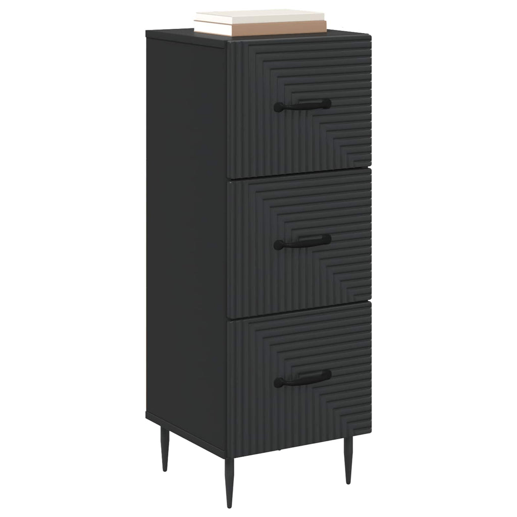 Schubladenschrank Schwarz 33 x 34,5 x 89,5 cm Holzwerkstoff