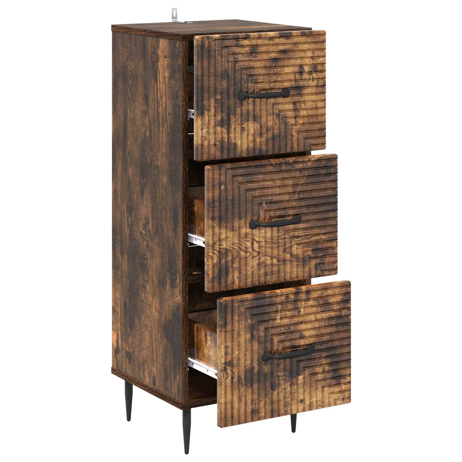 Schubladenschrank Geräucherte Eiche 33 x 34,5 x 89,5 cm