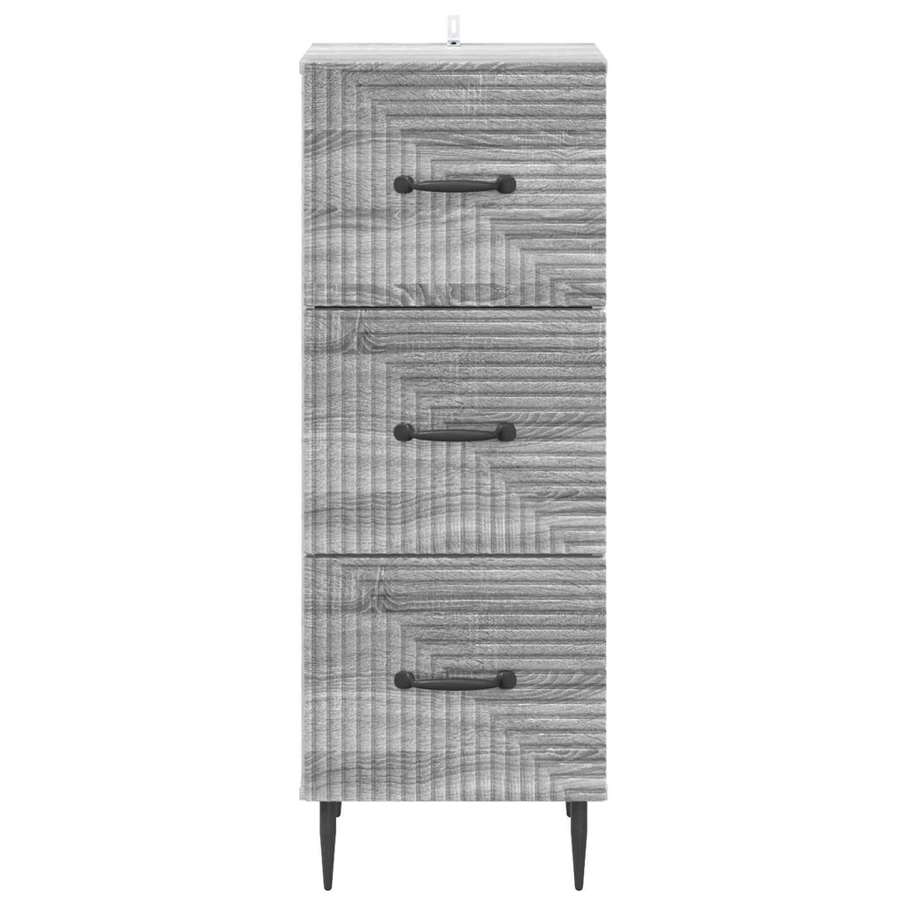 Schubladenschrank Graues Sonoma 33 x 34,5 x 89,5 cm