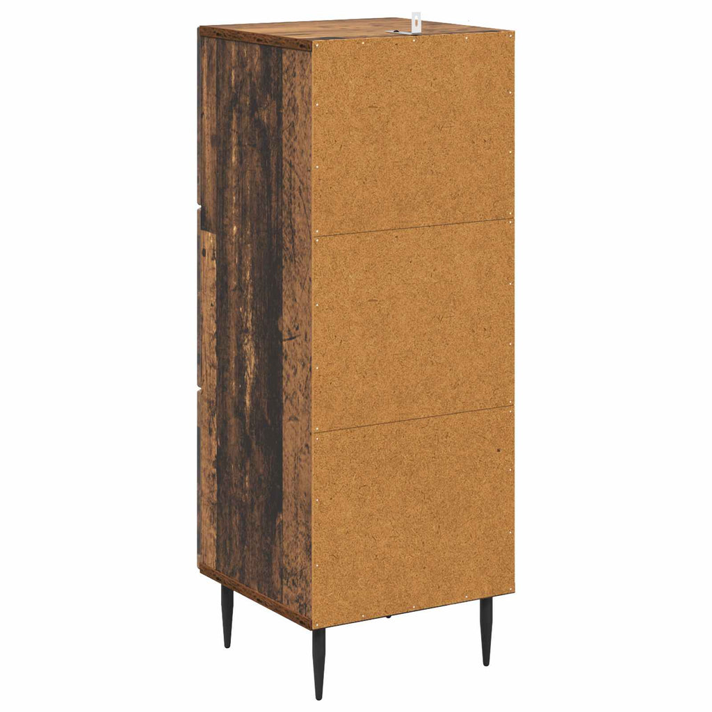 Schubladenschrank Altholz 33 x 34,5 x 89,5 cm Holzwerkstoff