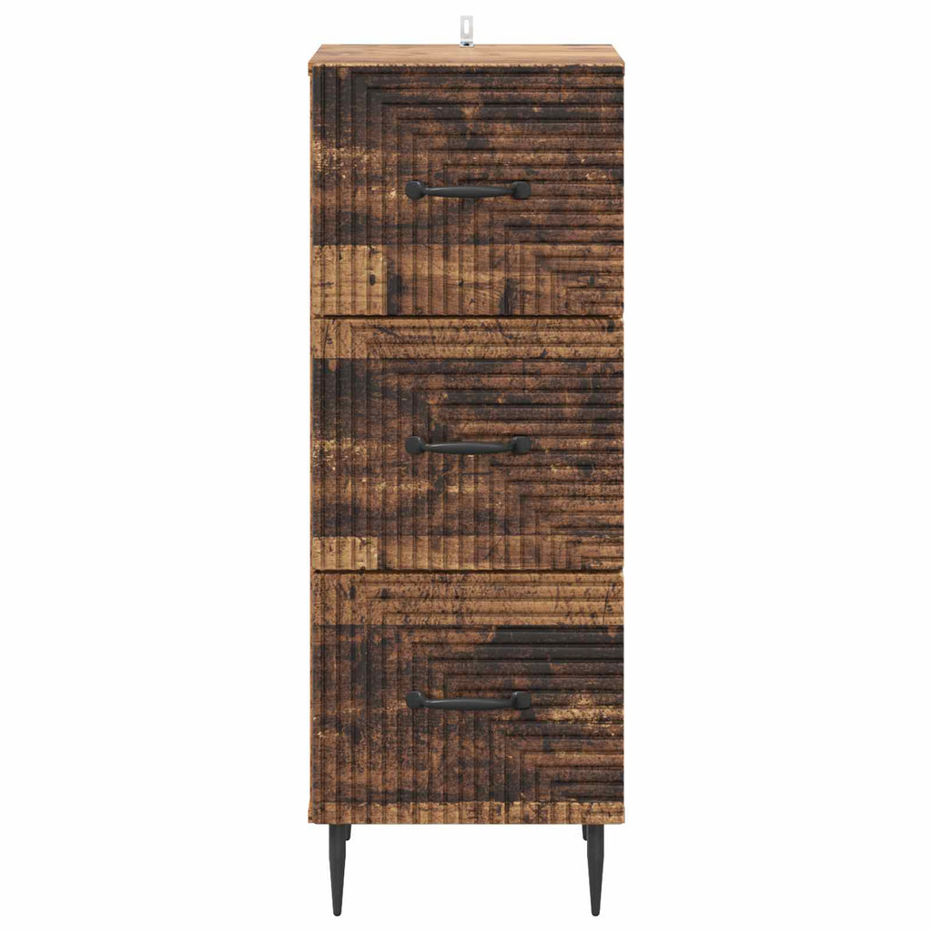 Schubladenschrank Altholz 33 x 34,5 x 89,5 cm Holzwerkstoff