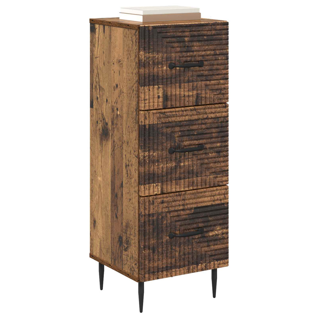 Schubladenschrank Altholz 33 x 34,5 x 89,5 cm Holzwerkstoff