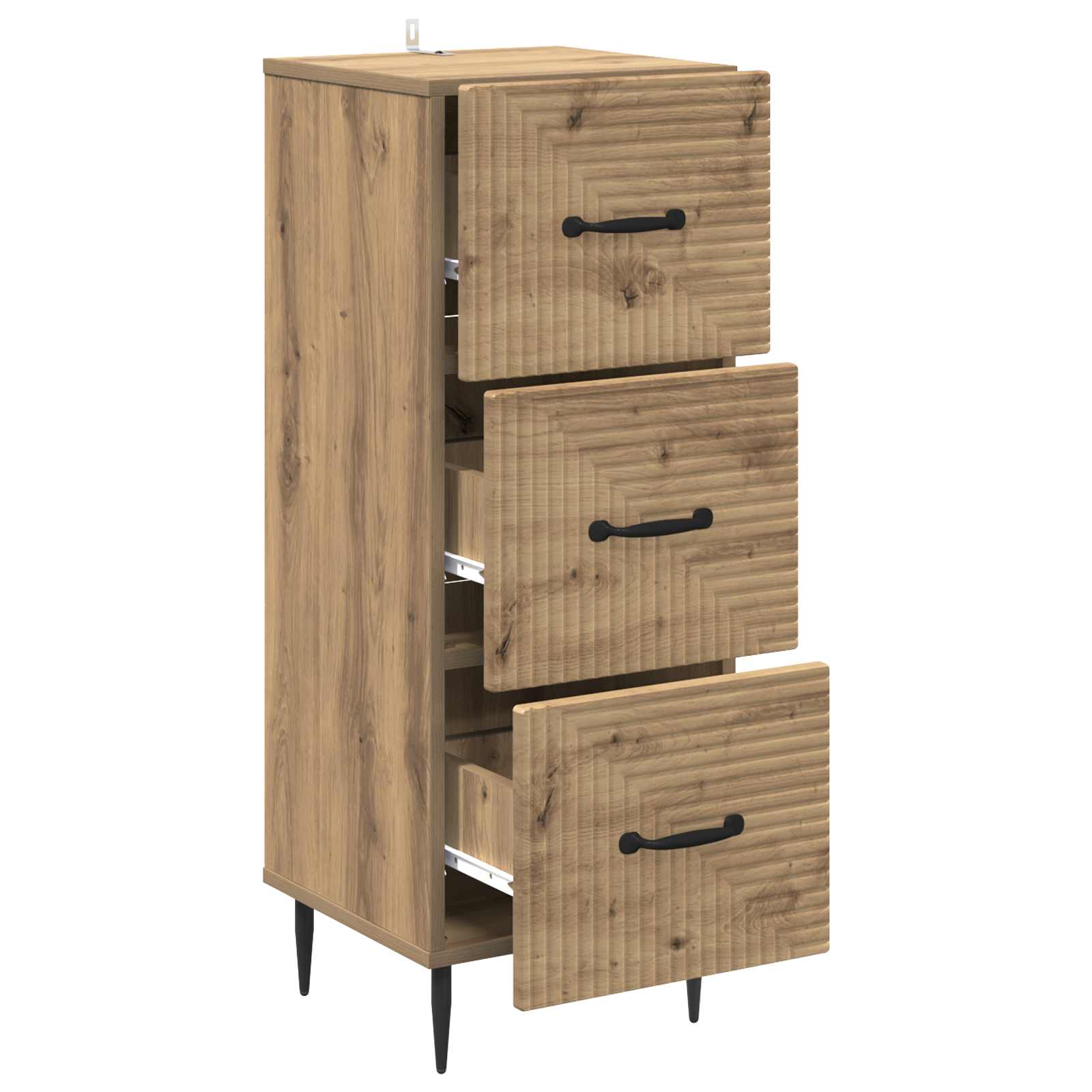Schubladenschrank Artisan-Eiche 33 x 34,5 x 89,5 cm