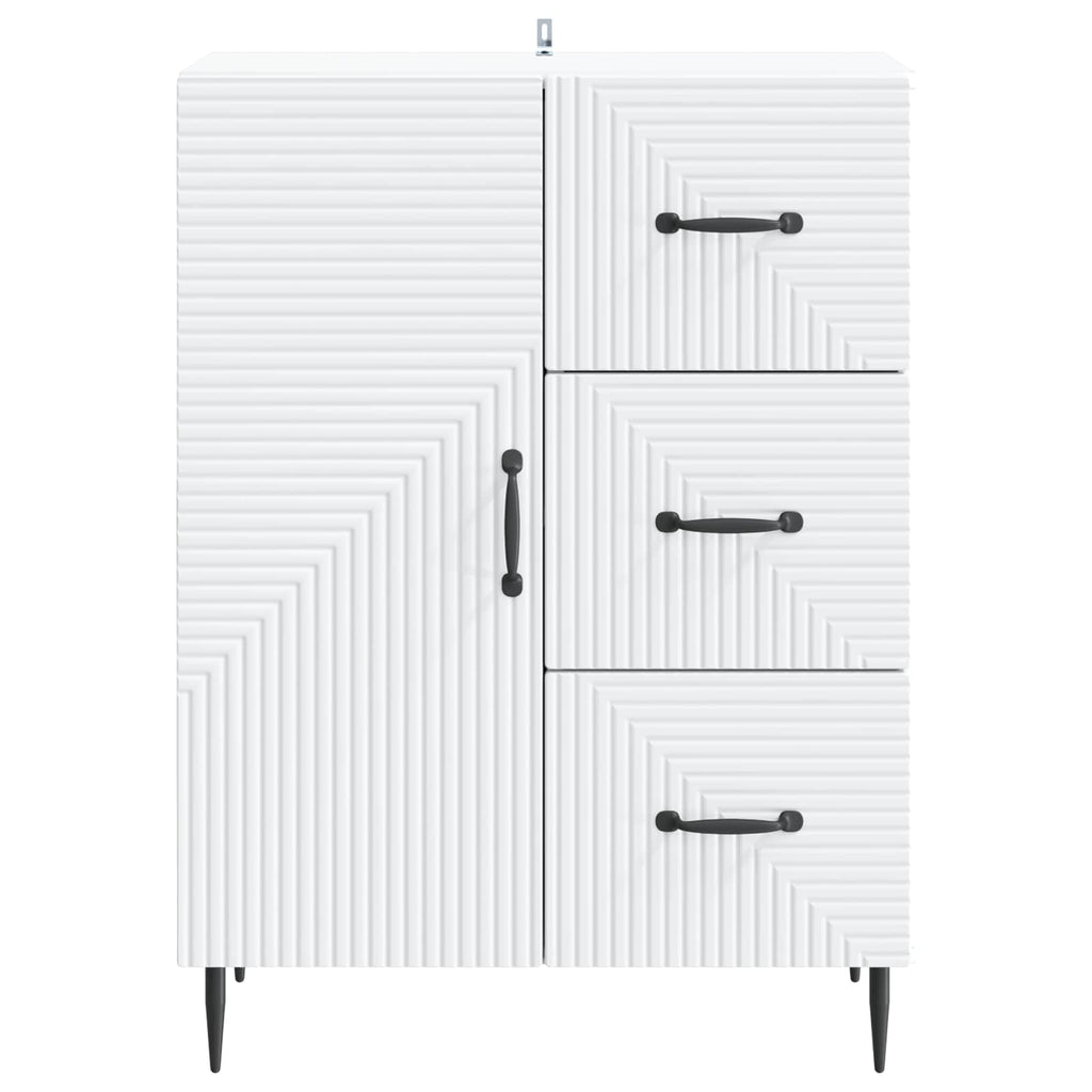 Sideboard mit Schubladen Weiß 66 x 34,5 x 89,5 cm Holzwerkstoff