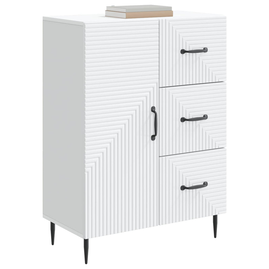 Sideboard mit Schubladen Weiß 66 x 34,5 x 89,5 cm Holzwerkstoff