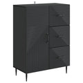 Sideboard Schwarz 66 x 34,5 x 89,5 cm Holzwerkstoff