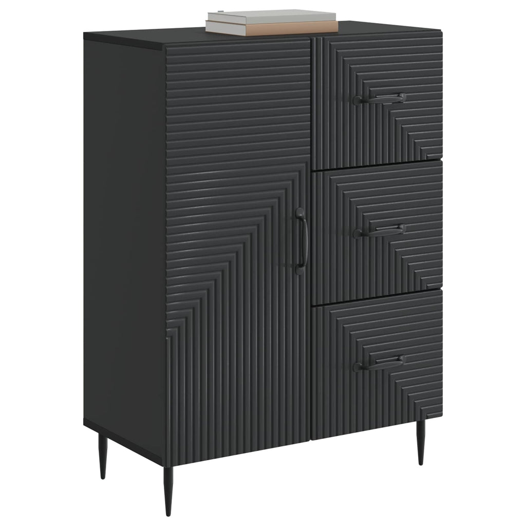 Sideboard Schwarz 66 x 34,5 x 89,5 cm Holzwerkstoff