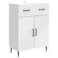 Sideboard mit Schubladen Weiß 66 x 34,5 x 89,5 cm Holzwerkstoff