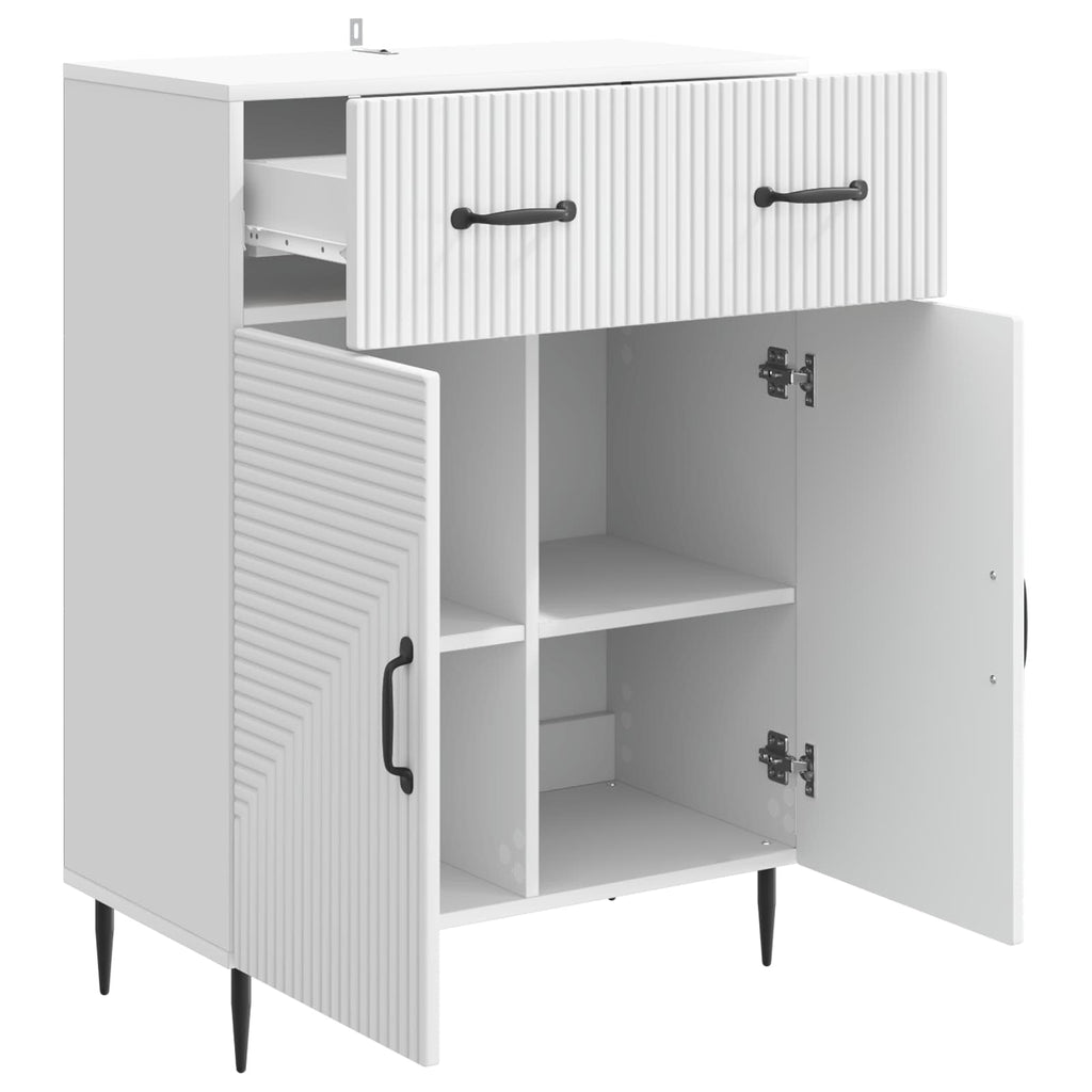 Sideboard mit Schubladen Weiß 66 x 34,5 x 89,5 cm Holzwerkstoff