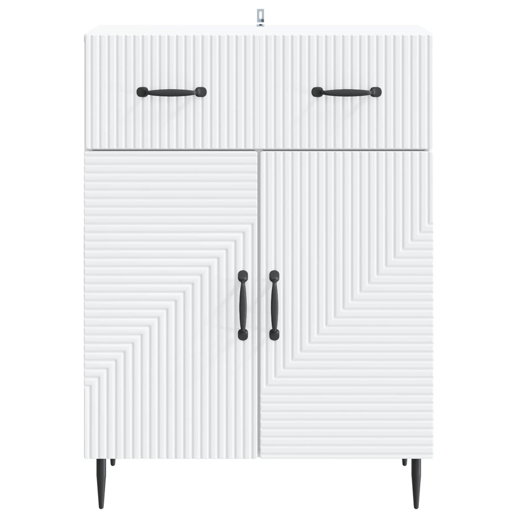 Sideboard mit Schubladen Weiß 66 x 34,5 x 89,5 cm Holzwerkstoff
