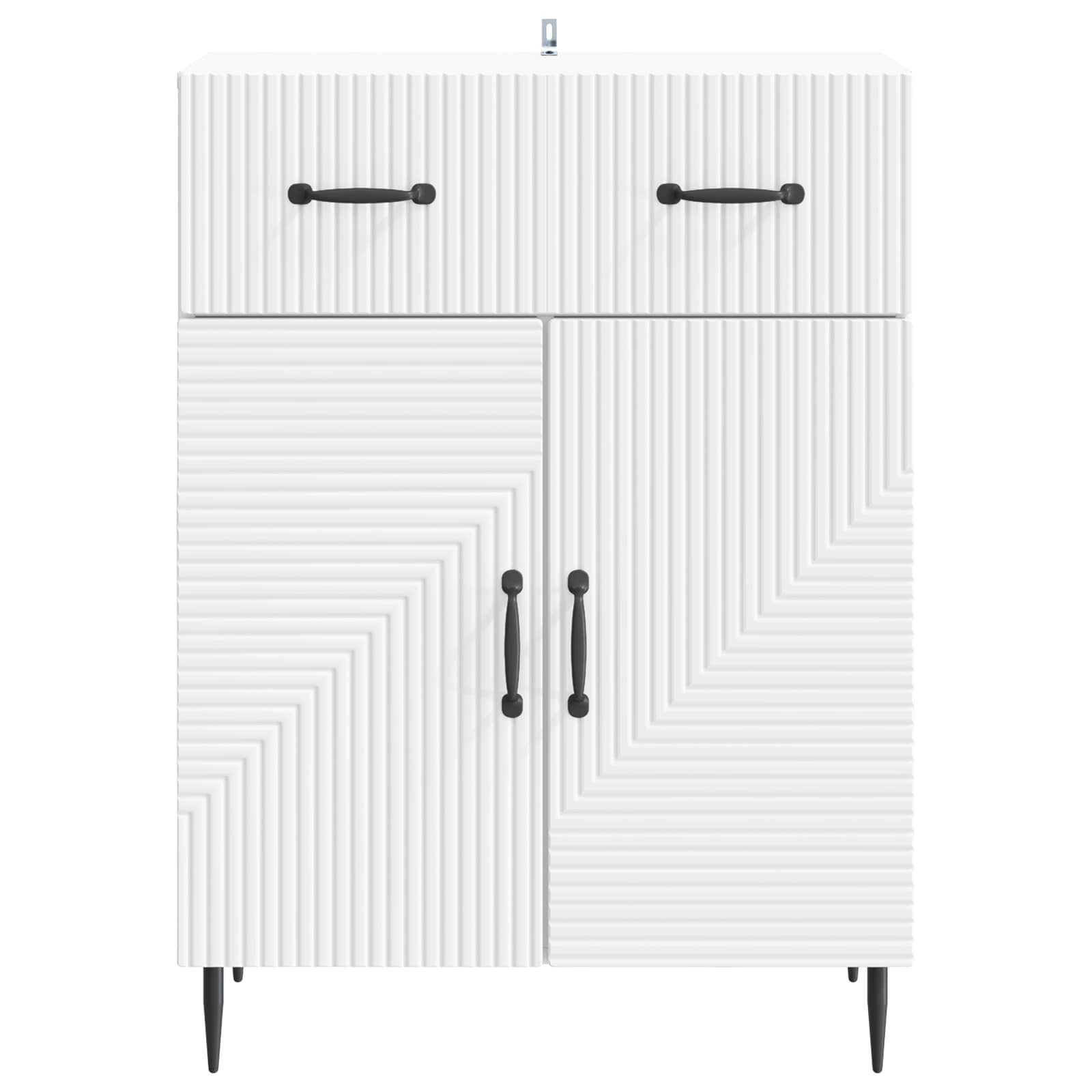 Sideboard mit Schubladen Weiß 66 x 34,5 x 89,5 cm Holzwerkstoff