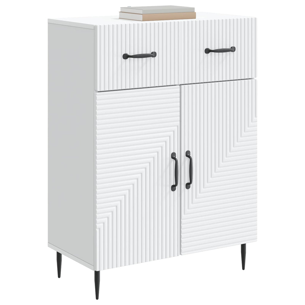 Sideboard mit Schubladen Weiß 66 x 34,5 x 89,5 cm Holzwerkstoff