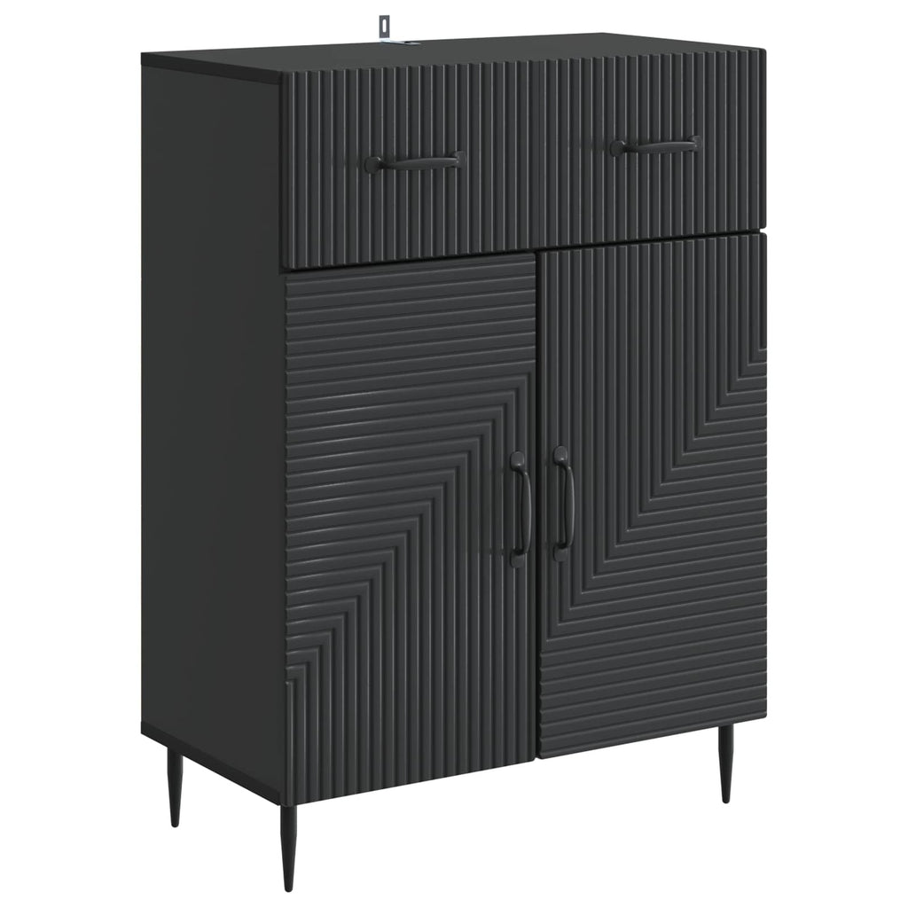 Sideboard Schwarz 66 x 34,5 x 89,5 cm Holzwerkstoff