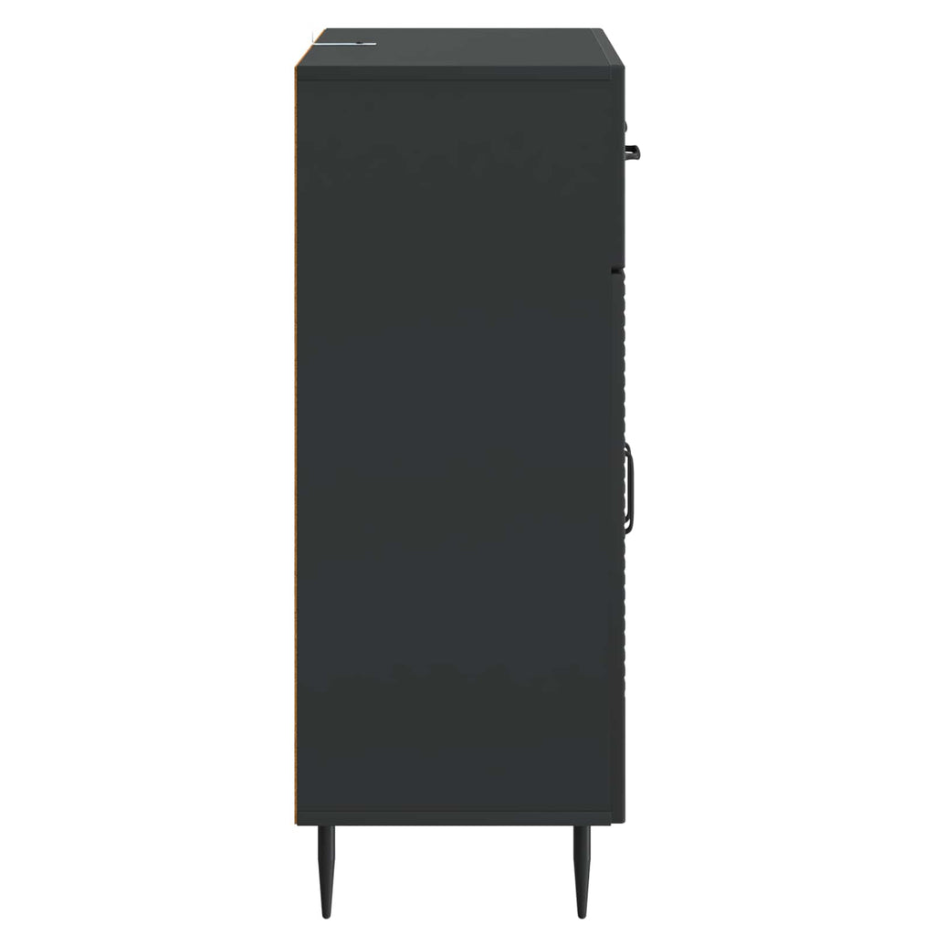 Sideboard Schwarz 66 x 34,5 x 89,5 cm Holzwerkstoff