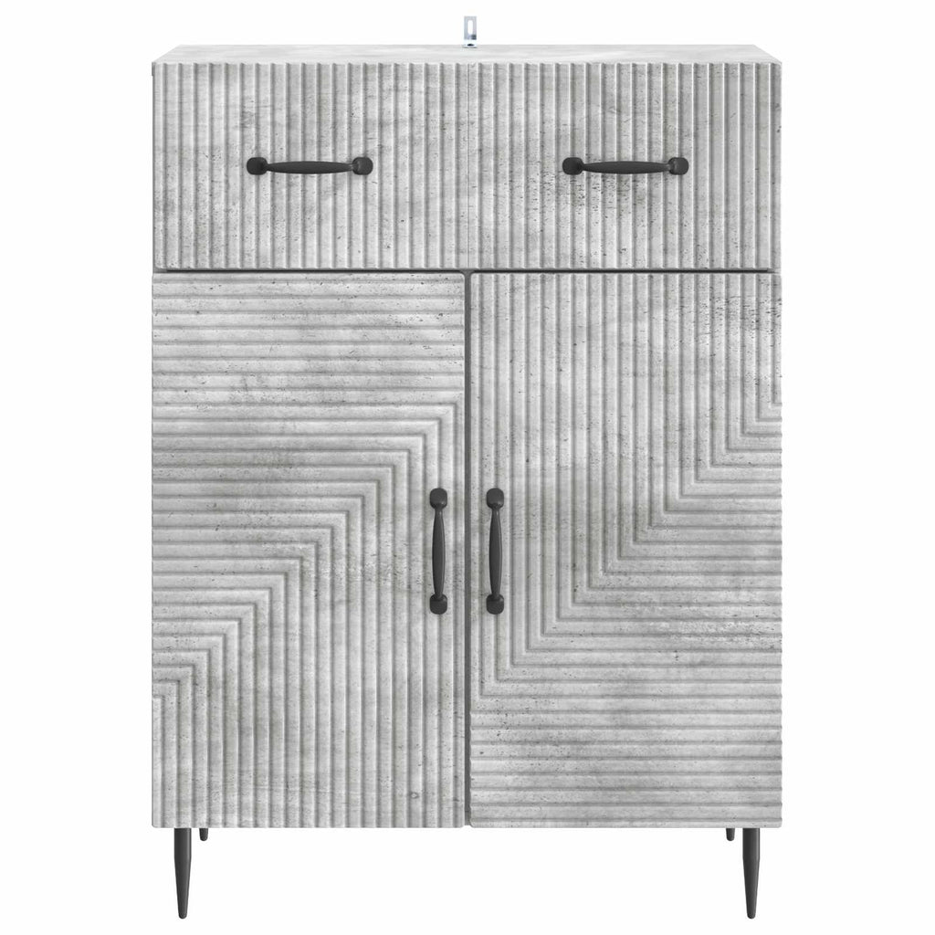 Sideboard Betongrau 66 x 34,5 x 89,5 cm Holzwerkstoff