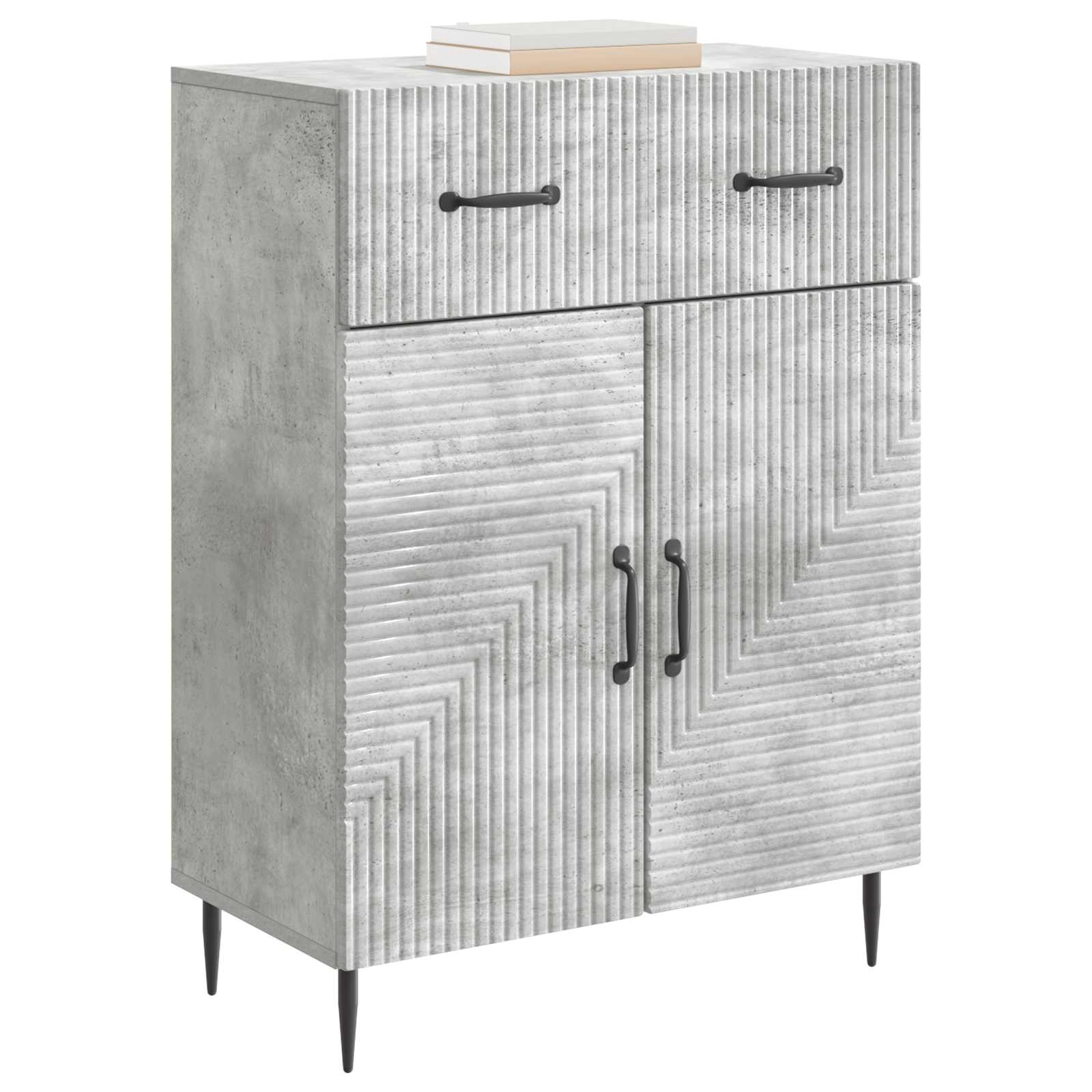 Sideboard Betongrau 66 x 34,5 x 89,5 cm Holzwerkstoff
