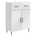 Sideboard Hochglanz Weiß 66 x 34,5 x 89,5 cm Holzwerkstoff