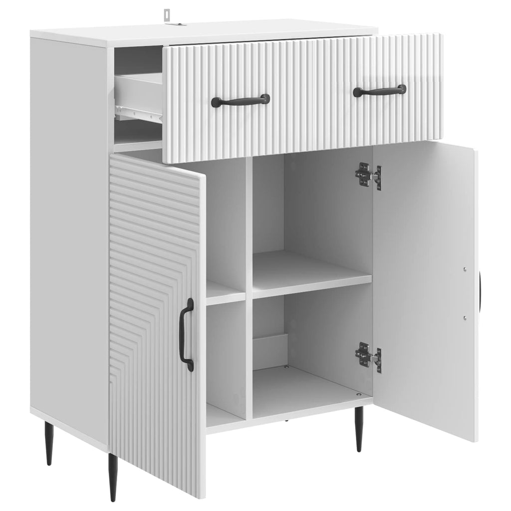 Sideboard Hochglanz Weiß 66 x 34,5 x 89,5 cm Holzwerkstoff