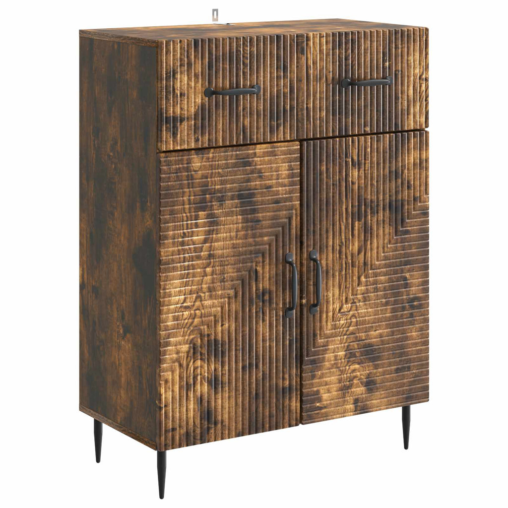 Sideboard Geräucherte Eiche 66 x 34,5 x 89,5 cm Holzwerkstoff