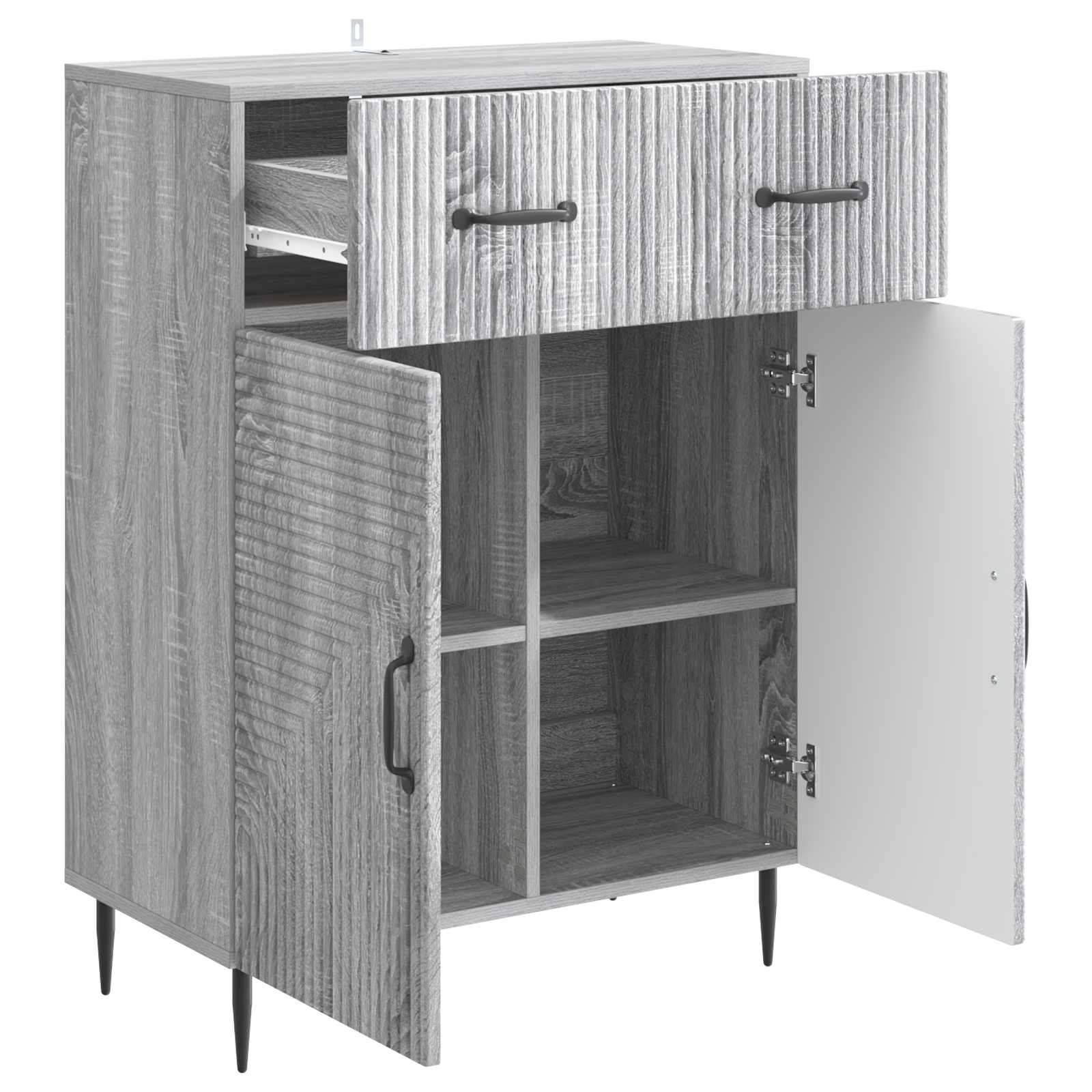 Sideboard Graues Sonoma 66 x 34,5 x 89,5 cm Holzwerkstoff