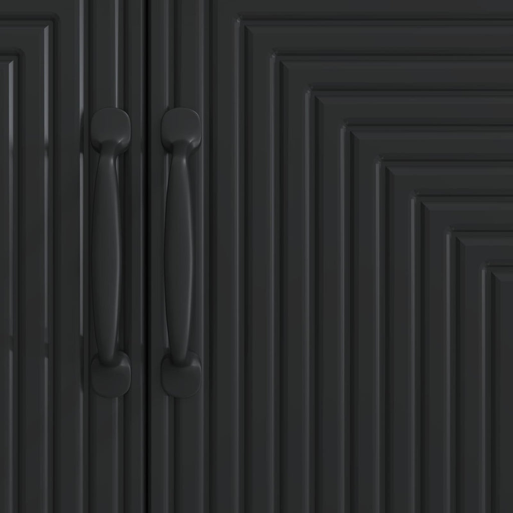 Sideboard Schwarz 89 x 34,5 x 80 cm Holzwerkstoff