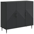 Sideboard Schwarz 89 x 34,5 x 80 cm Holzwerkstoff
