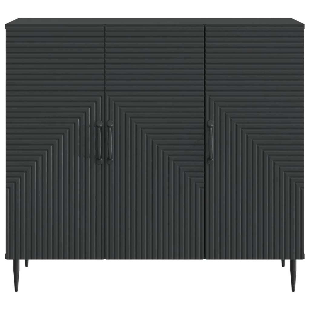 Sideboard Schwarz 89 x 34,5 x 80 cm Holzwerkstoff