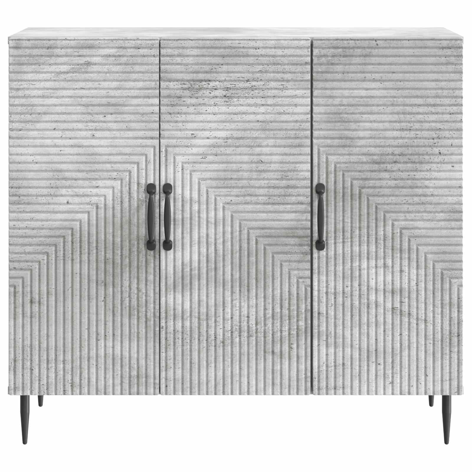 Sideboard Betongrau 89 x 34,5 x 80 cm Holzwerkstoff