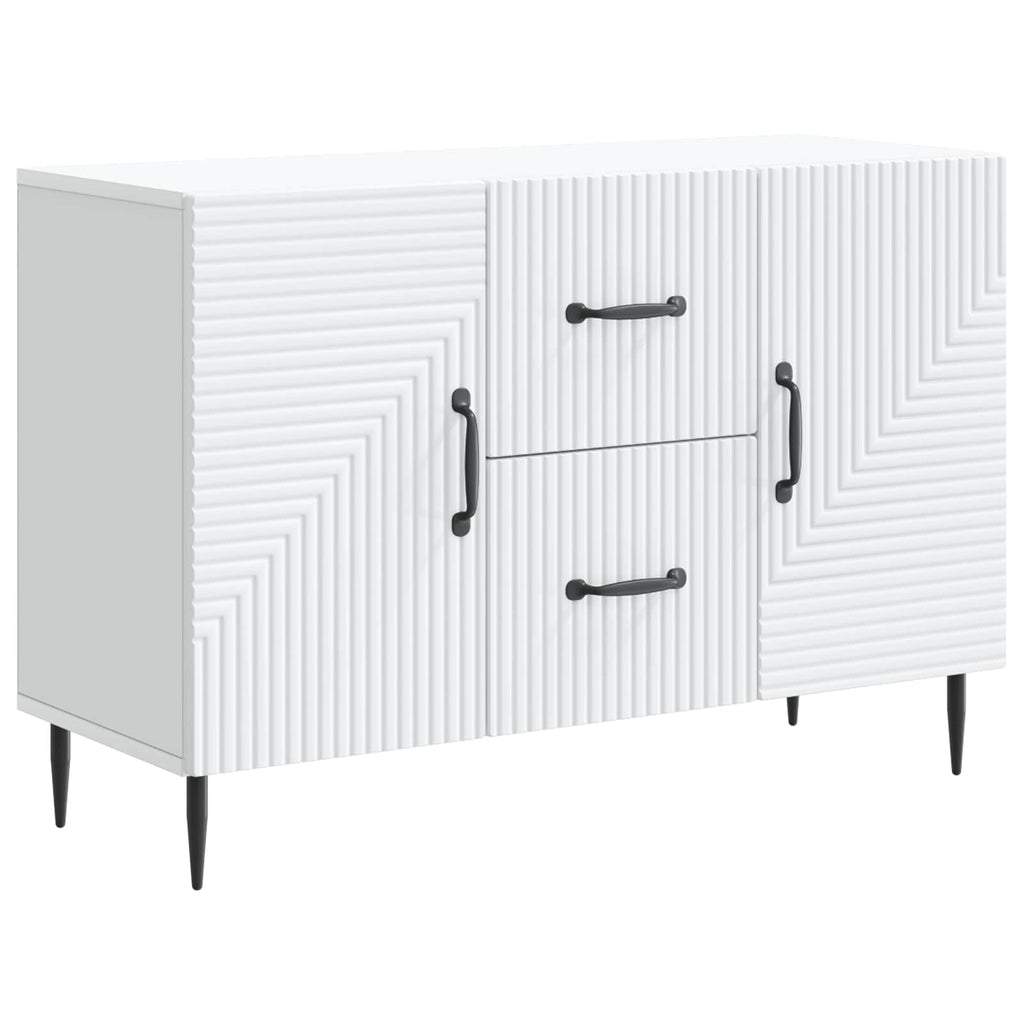 Sideboard mit Schubladen Weiß 89 x 34,5 x 60 cm Holzwerkstoff