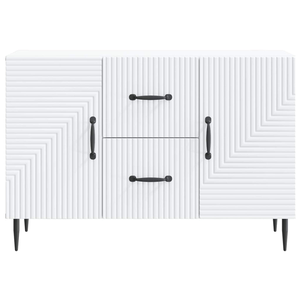 Sideboard mit Schubladen Weiß 89 x 34,5 x 60 cm Holzwerkstoff