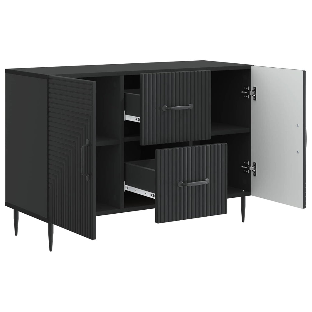 Sideboard Schwarz 89 x 34,5 x 60 cm Holzwerkstoff