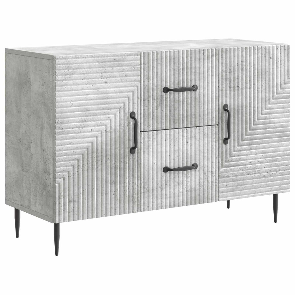 Sideboard Betongrau 89 x 34,5 x 60 cm Holzwerkstoff