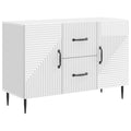 Sideboard Hochglanz Weiß 89 x 34,5 x 60 cm Holzwerkstoff